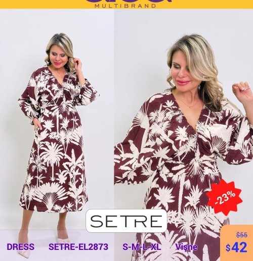 Платье SETRE (Винный, модель SETRE-EL2873) оптом