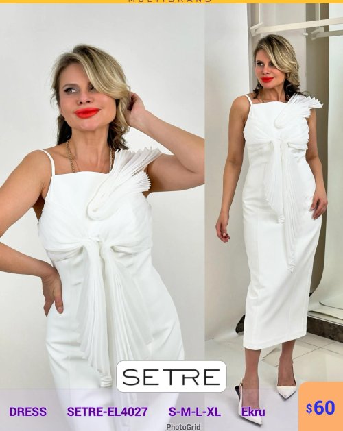 Платье SETRE (Кремовый, модель SETRE-EL4027) оптом