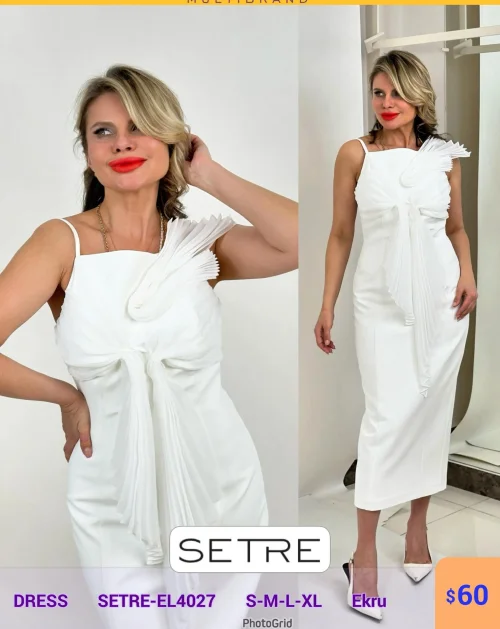 Платье SETRE (Кремовый, модель SETRE-EL4027) оптом