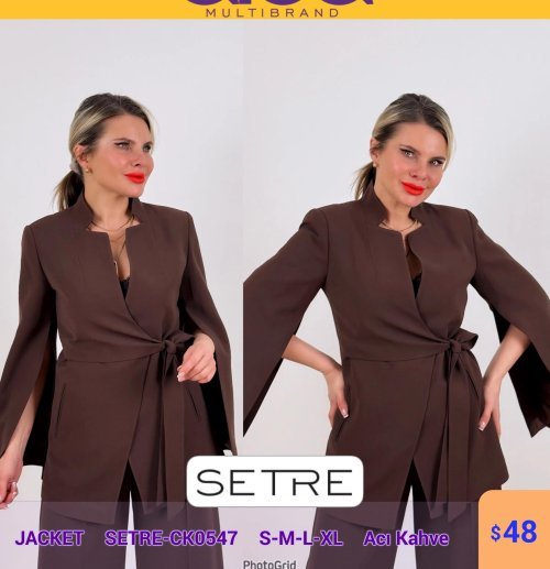 Жакет SETRE (Коричневый, модель SETRE-CK0547) оптом