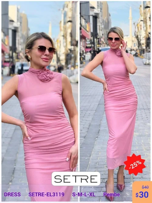 Платье SETRE (Розовый, модель SETRE-EL3119) оптом