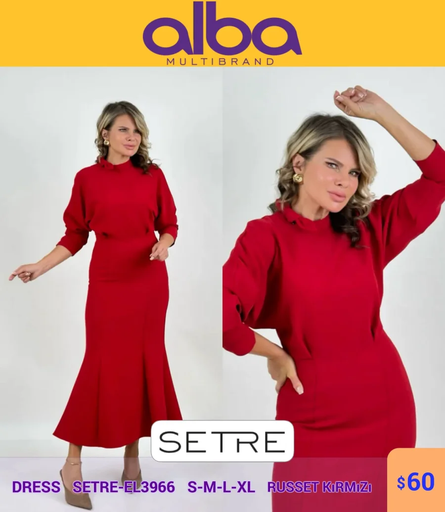 Платье SETRE (Red, модель SETRE-EL3966) оптом