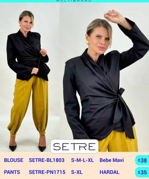 Брюки SETRE (Горчичный, модель SETRE-PN1715) оптом