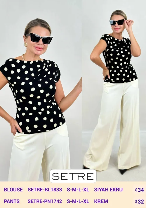 Блузка SETRE (Black, модель SETRE-BL1833) оптом