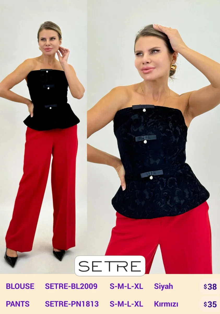 Блузка SETRE (Black, модель SETRE-BL2009) оптом