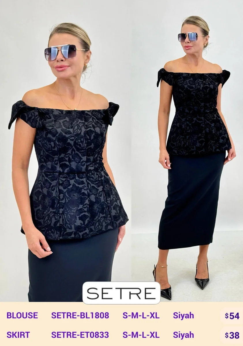 Блузка SETRE (Black, модель SETRE-BL1808) оптом