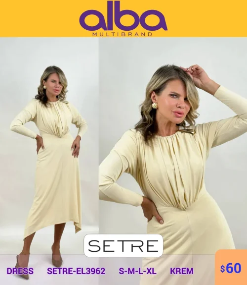 Платье SETRE (Cream, модель SETRE-EL3962) оптом