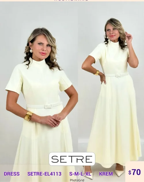 Платье SETRE (Cream, модель SETRE-EL4113) оптом