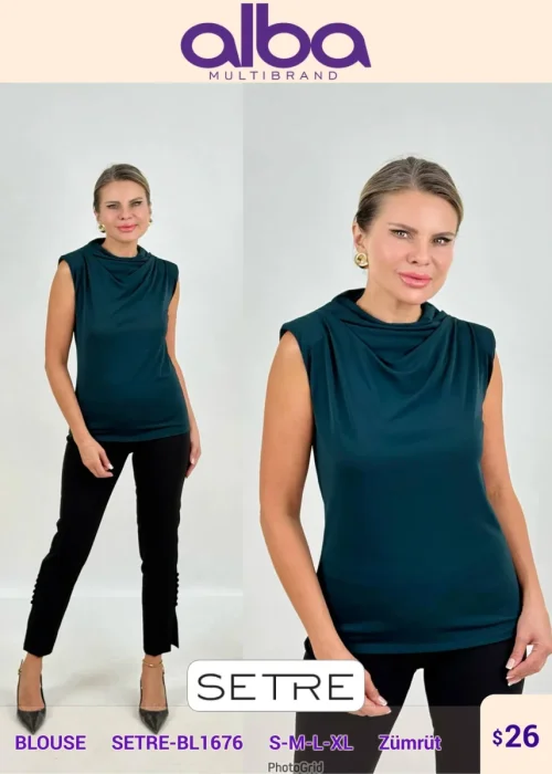 Блузка SETRE (Emerald, модель SETRE-BL1676) оптом