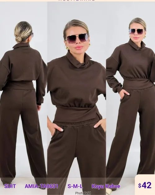 Костюмы и комплекты SETRE (Brown, модель AMIA-TA0631) оптом