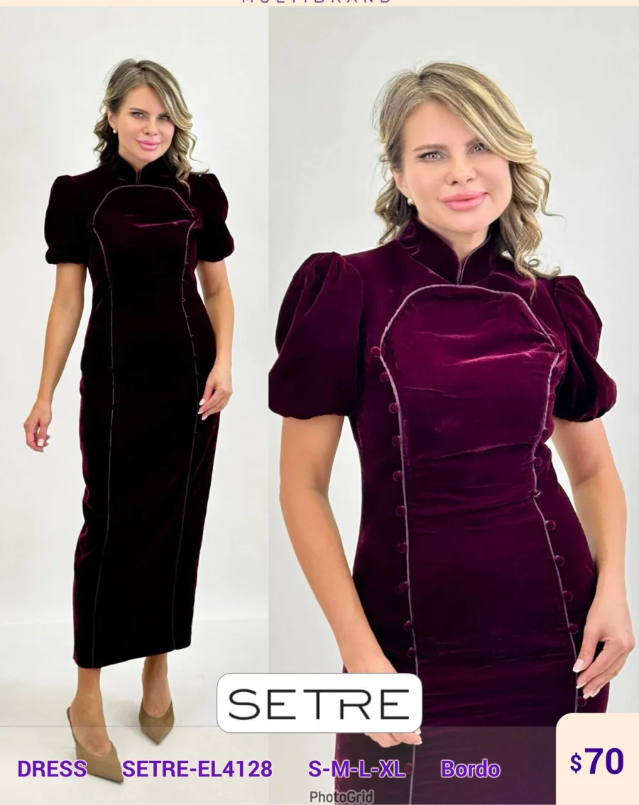 Платье SETRE (Burgundy, модель SETRE-EL4128) оптом
