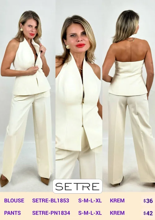 Блузка SETRE (Cream, модель SETRE-BL1853) оптом