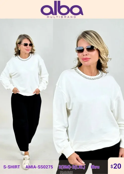 Рубашка SETRE (Cream, модель AMIA-SS0275) оптом