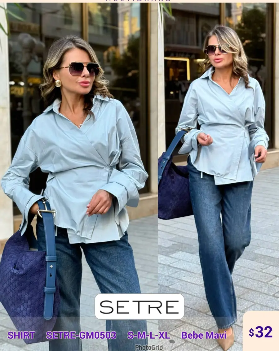 Рубашка SETRE (Sky blue, модель SETRE-GM0503) оптом