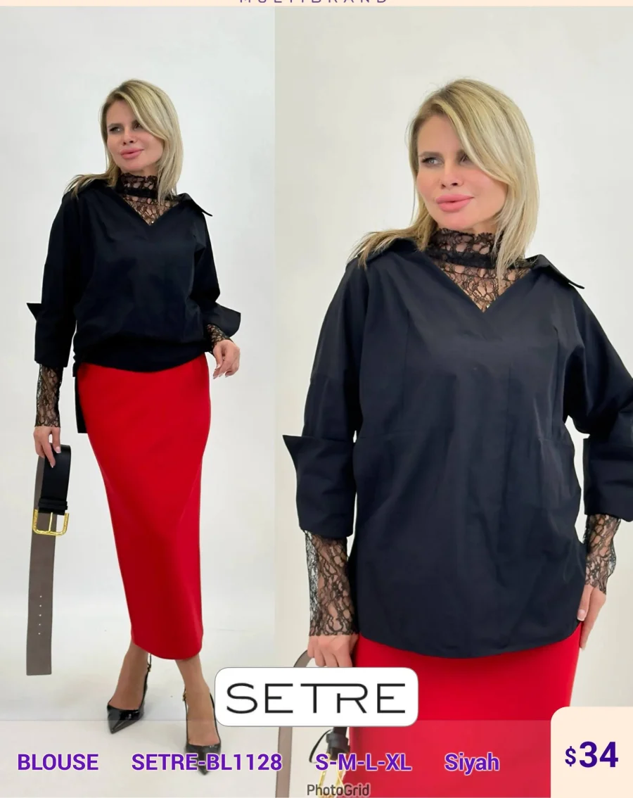 Блузка SETRE (Black, модель SETRE-BL1128) оптом
