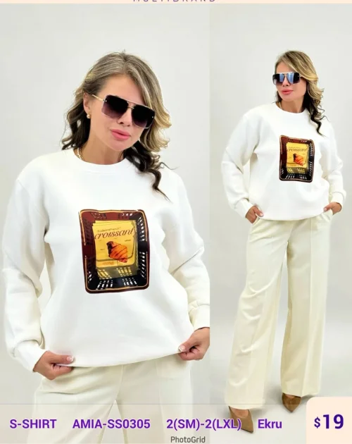Рубашка SETRE (Cream, модель AMIA-SS0305) оптом
