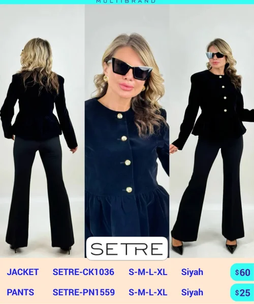 Брюки SETRE (Черный, модель SETRE-PN1559) оптом