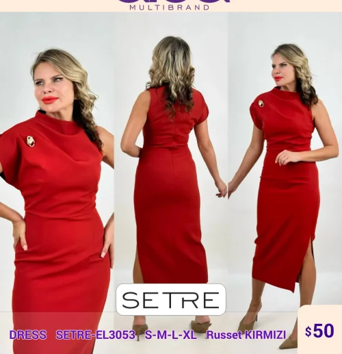 Платье SETRE (Красный, модель SETRE-EL3053) оптом