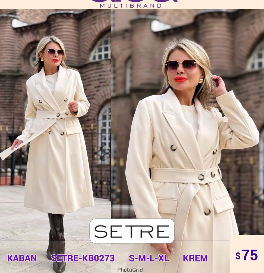 Пальто SETRE (Cream, модель SETRE-KB0273) оптом