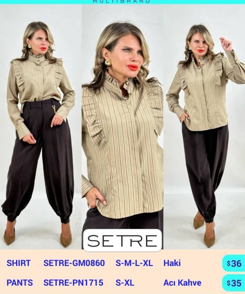 Рубашка SETRE (Оливковый, модель SETRE-GM0860) оптом
