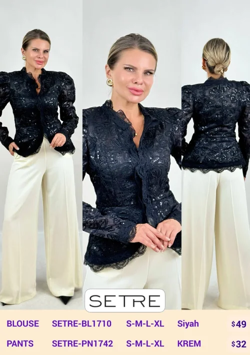 Блузка SETRE (Black, модель SETRE-BL1710) оптом