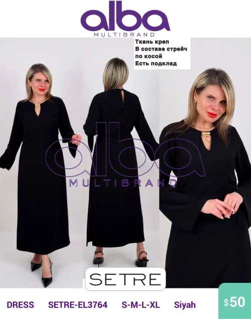 Платье SETRE (Черный, модель SETRE-EL3764) оптом