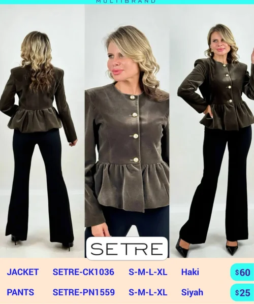 Жакет SETRE (Оливковый, модель SETRE-CK1036) оптом