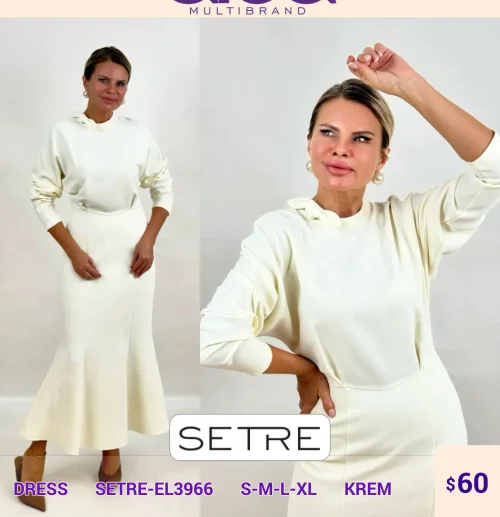 Платье SETRE (Кремовый, модель SETRE-EL3966) оптом