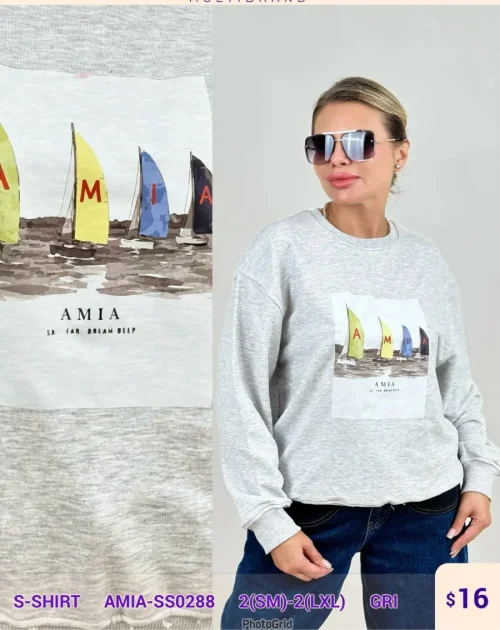 Рубашка SETRE (Gray, модель AMIA-SS0288) оптом