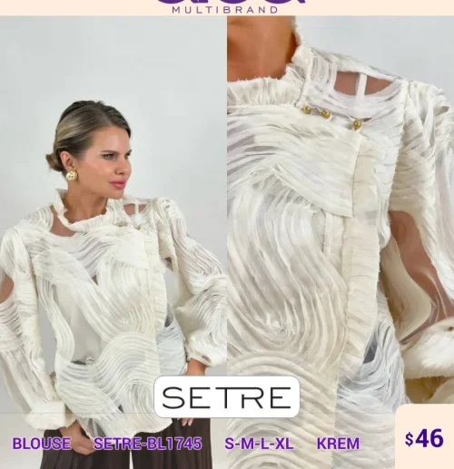 Блузка SETRE (Cream, модель SETRE-BL1745) оптом