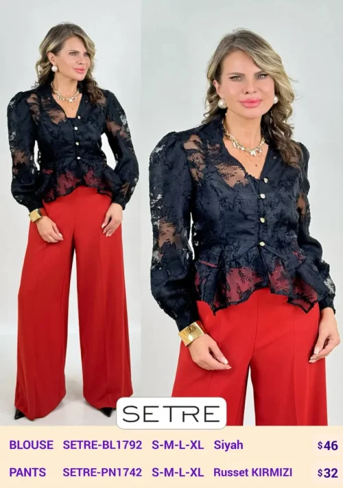 Блузка SETRE (Black, модель SETRE-BL1792) оптом