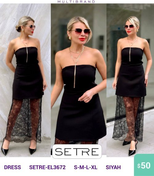 Платье SETRE (Черный, модель SETRE-EL3672) оптом