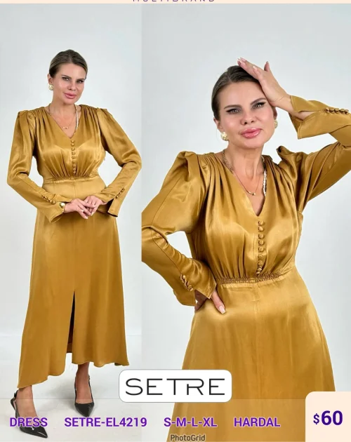 Платье SETRE (Mustard, модель SETRE-EL4219) оптом