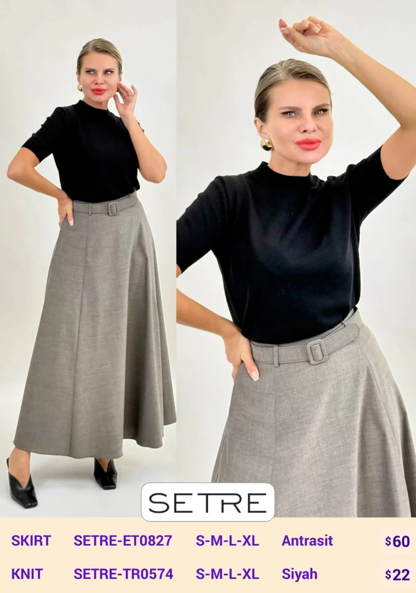 Юбка SETRE (Dark gray, модель SETRE-ET0827) оптом