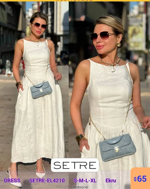 Платье SETRE (Кремовый, модель SETRE-EL4210) оптом