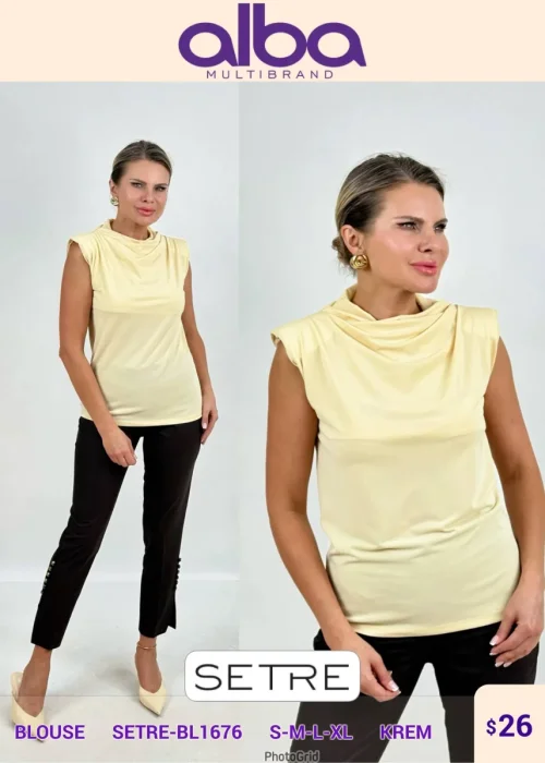 Блузка SETRE (Cream, модель SETRE-BL1676) оптом