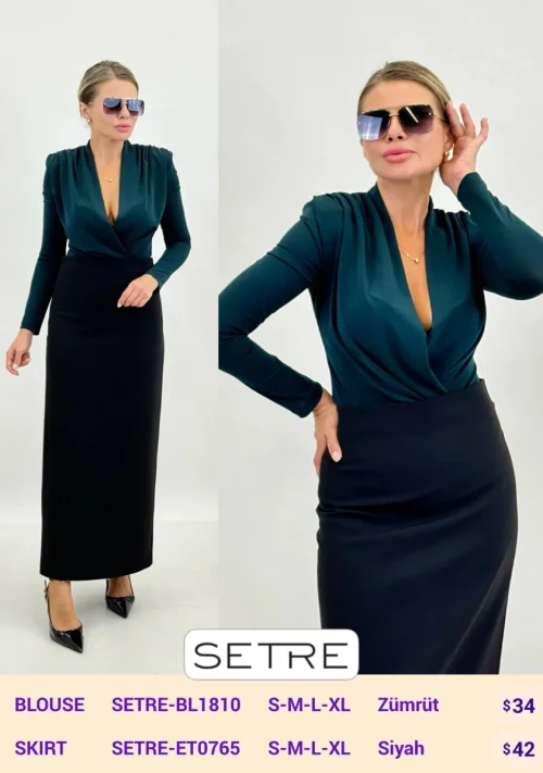 Блузка SETRE (Emerald, модель SETRE-BL1810) оптом