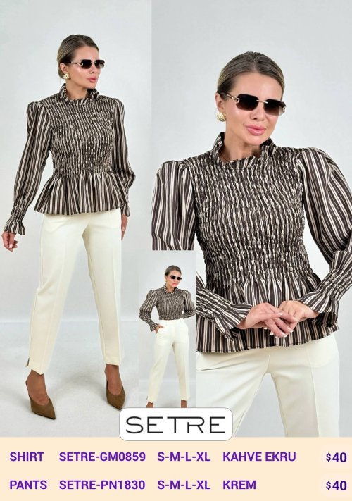 Брюки SETRE (Cream, модель SETRE-PN1830) оптом