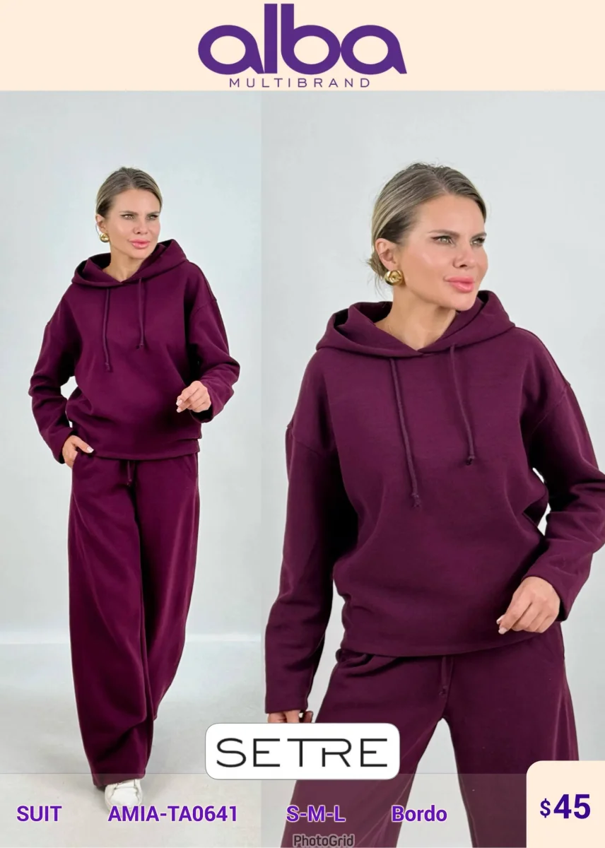 Костюмы и комплекты SETRE (Burgundy, модель AMIA-TA0641) оптом