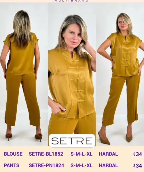 Блузка SETRE (Mustard, модель SETRE-BL1852) оптом