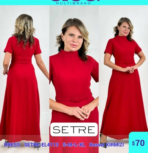 Платье SETRE (Красный, модель SETRE-EL4113) оптом