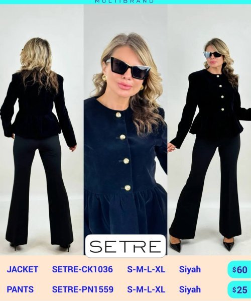 Жакет SETRE (Черный, модель SETRE-CK1036) оптом