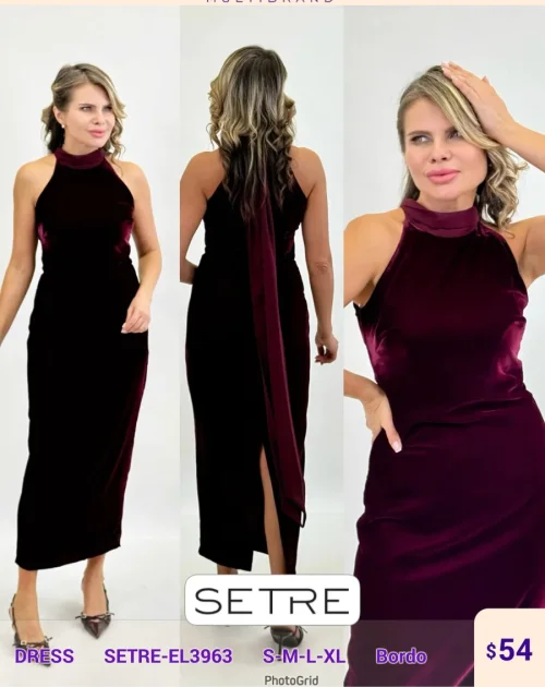 Платье SETRE (Burgundy, модель SETRE-EL3963) оптом