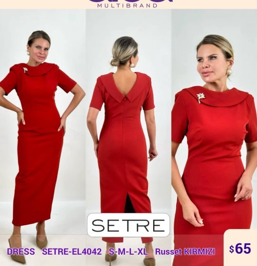 Платье SETRE (Красный, модель SETRE-EL4042) оптом