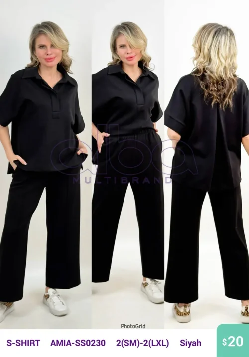 Рубашка SETRE (Black, модель AMIA-SS0230) оптом