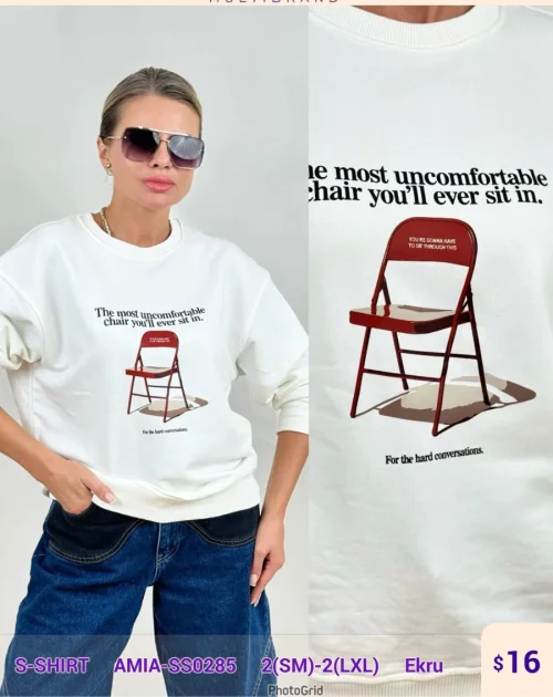Рубашка SETRE (Cream, модель AMIA-SS0285) оптом