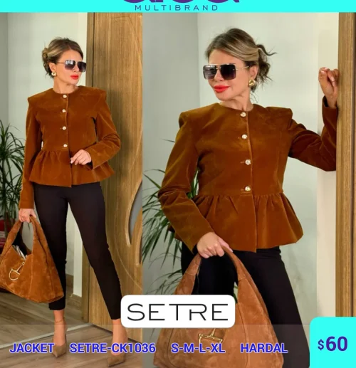 Жакет SETRE (Горчичный, модель SETRE-CK1036) оптом