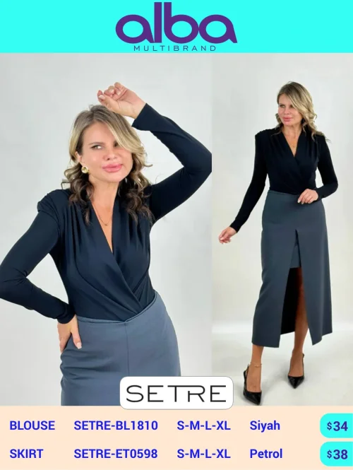Блузка SETRE (Черный, модель SETRE-BL1810) оптом