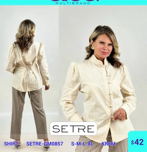 Рубашка SETRE (Кремовый, модель SETRE-GM0857) оптом