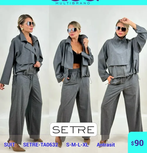Костюмы и комплекты SETRE (Темно-серый, модель SETRE-TA0632) оптом
